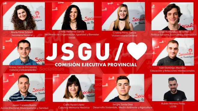 Juventudes Socialistas de Guadalajara renueva su ejecutiva provincial casi por completo